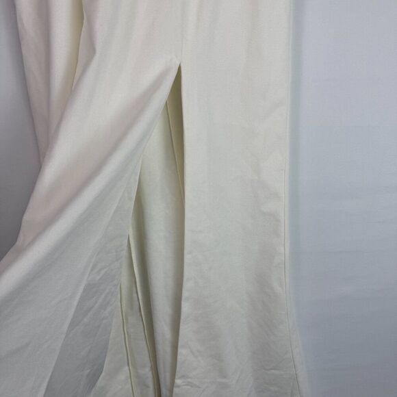 Show Me Your MuMu Paris Maxi Slit Gown White Stretch M - Picture 7 of 13